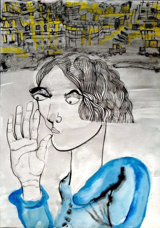 aquí ahora — ¿dónde estoy? 2015. 42 x 29,5 cm.