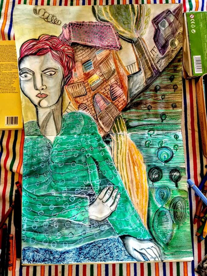 cuaderno negro de alucinaciones — la danza del campo. 71 55 cm.