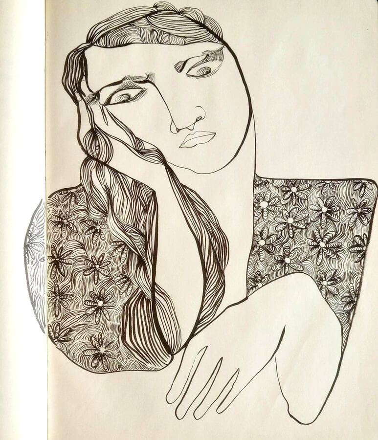 diario de soledades y encuentros — reflexión. 31 x 47 cm.