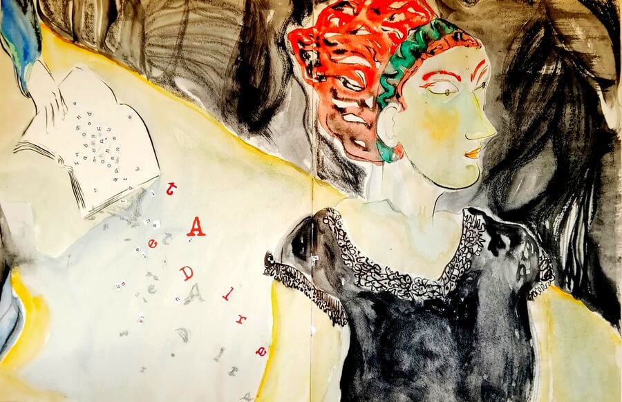 dulzuras y catástrofes — se quedó sin palabras, 2015. 55 x 71 cm.