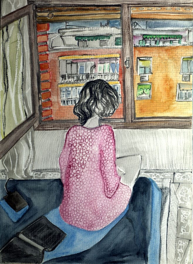 vida cotidiana — atardecer en casa